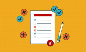 Illustration of a checklist next to a pen