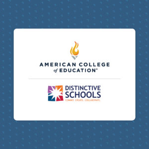 American College of Education Logo and Distinctive Schools Logo