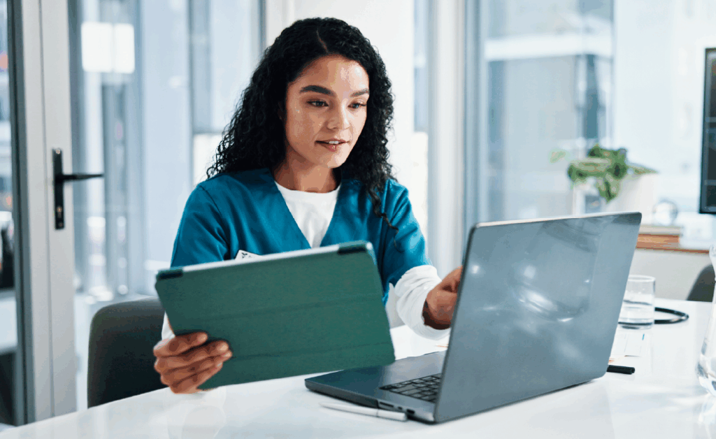 Image of nursing student studying