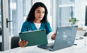 Image of nursing student studying