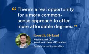 Image featuring quotation and ACE President and CEO Geordie Hyland