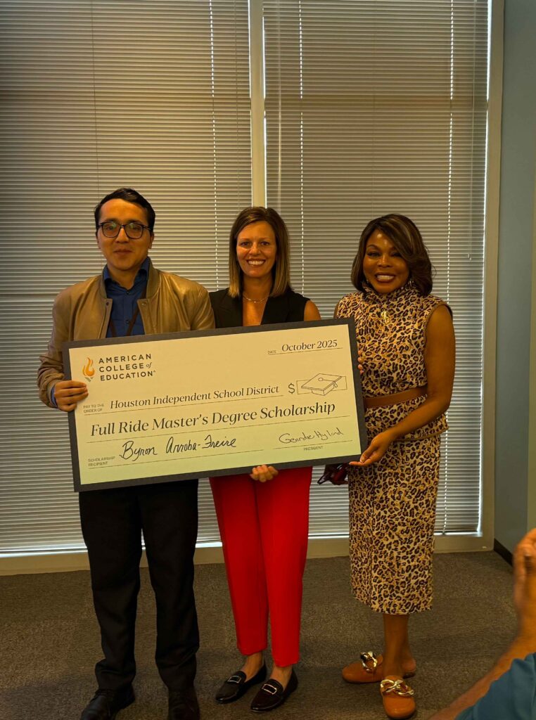 ACE leadership awarding student with full scholarship