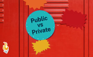 graphic of public versus private schools