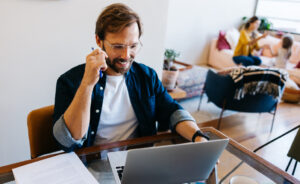image of student studying on computer