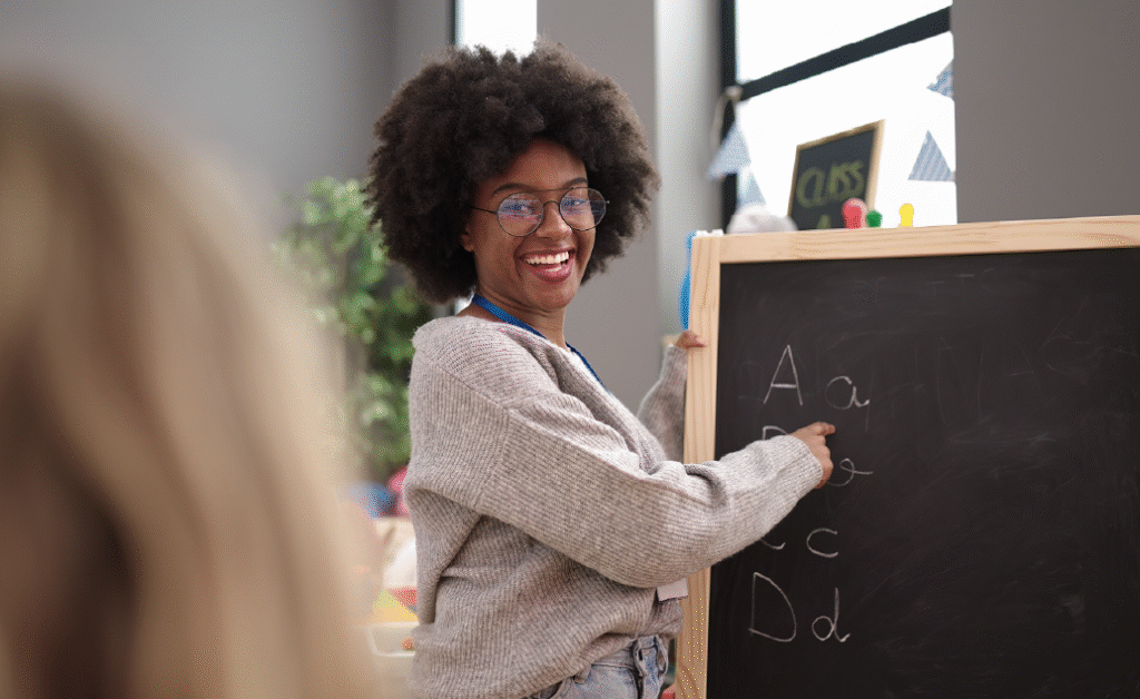 Image of special education teacher teaching