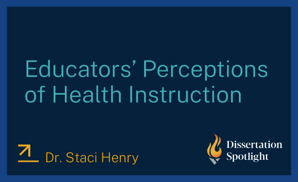 image that reads educators' perceptions of health instruction