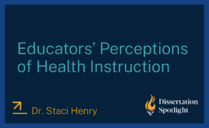 image that reads educators' perceptions of health instruction