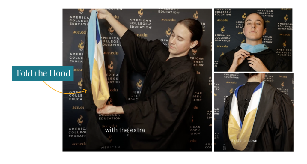 Regalia instructions for Master's and Education Specialists