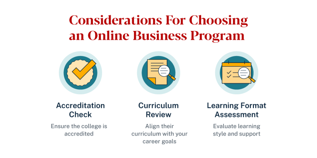Considerations for choosing an online degree program