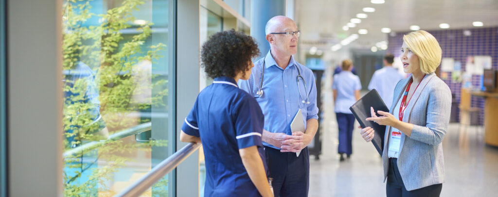 Healthcare professionals in a meeting