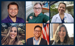 A collage of pictures of ACE alumni working in the teaching and nursing fields.