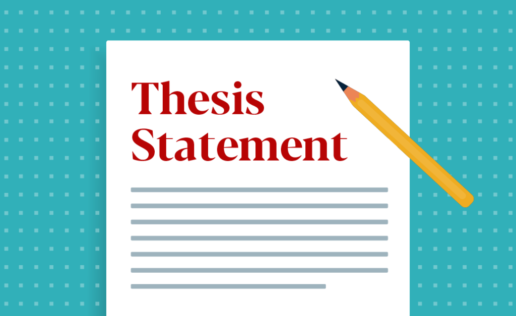 Thesis statement document with a pencil icon